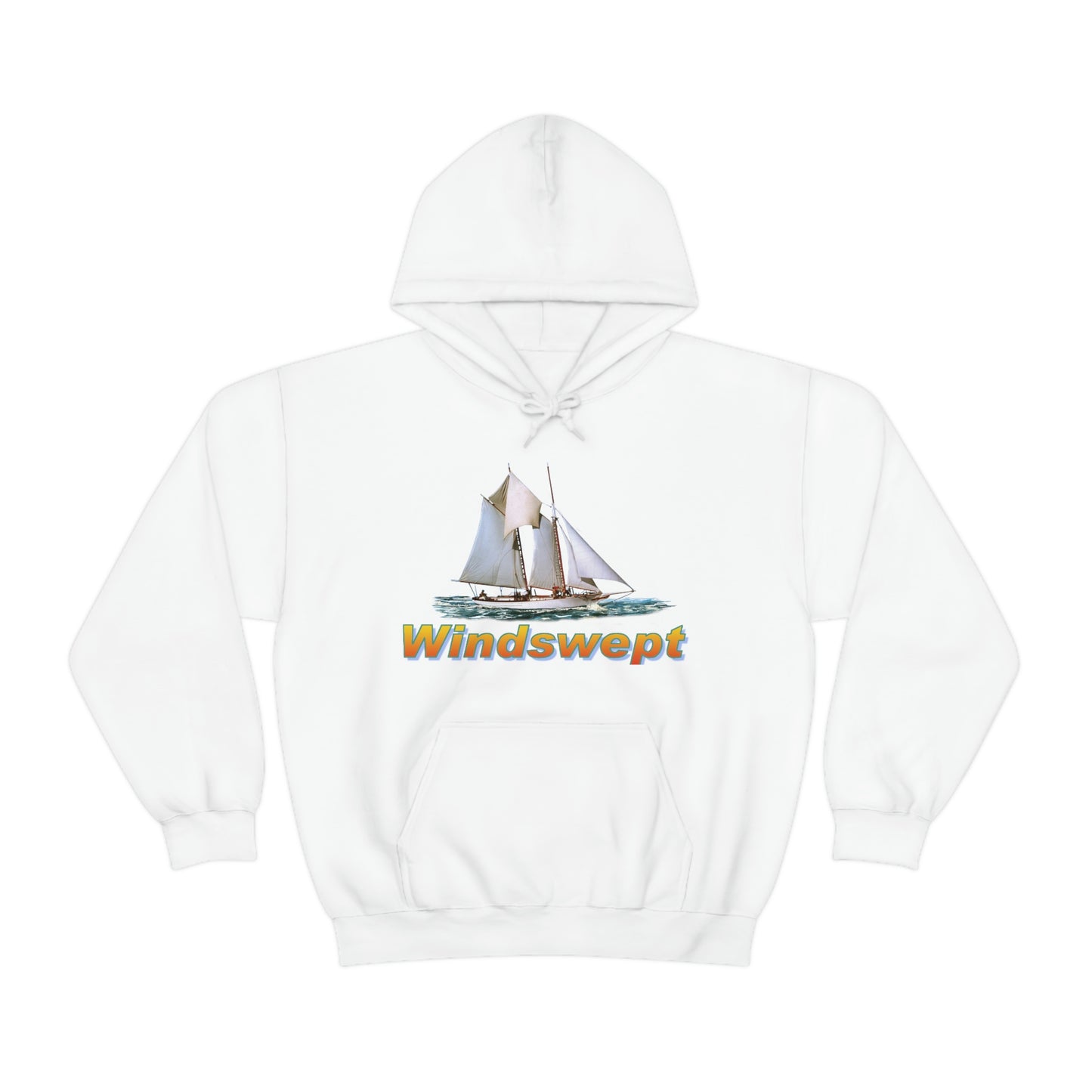 Unisex Heavy Blend™ Hooded Sweatshirt, Windswept, W.F. Aubrey Sailboat