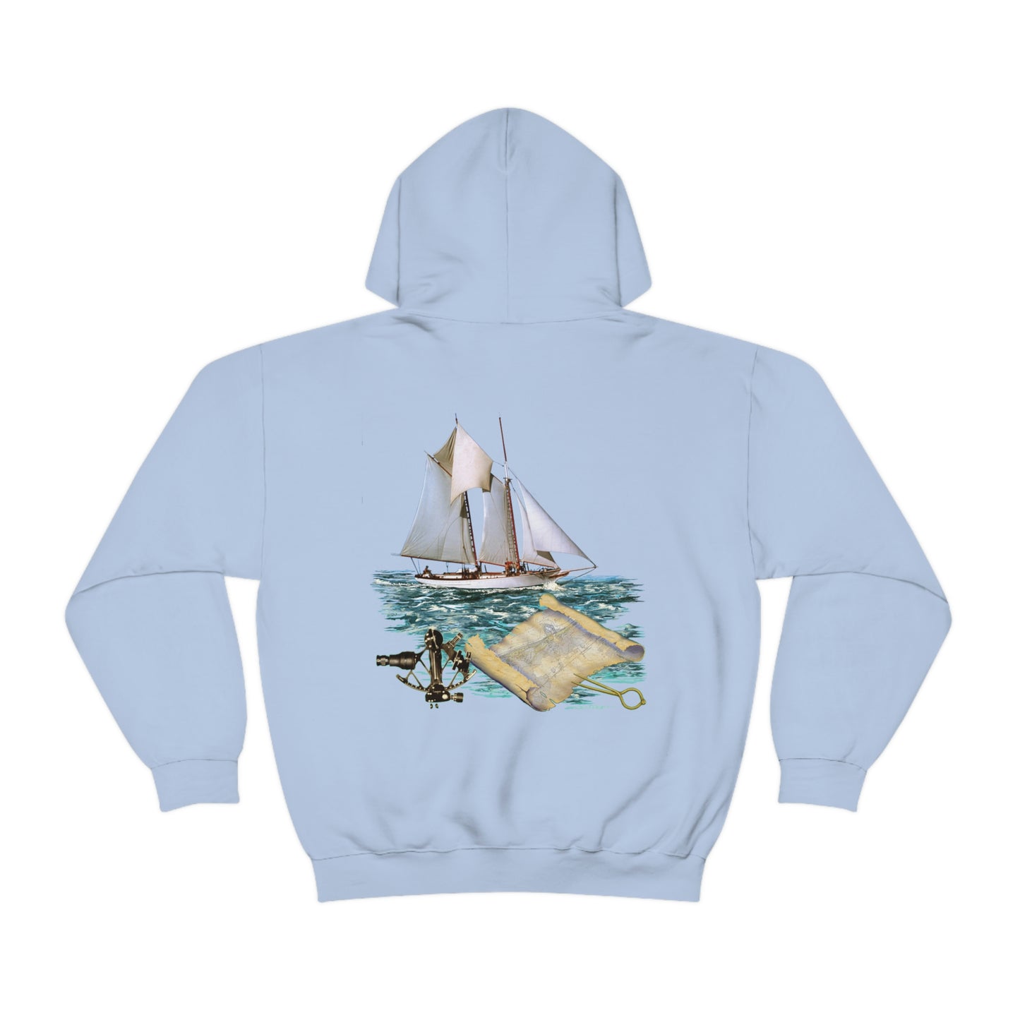 Unisex Heavy Blend™ Hooded Sweatshirt, Windswept, W.F. Aubrey Sailboat