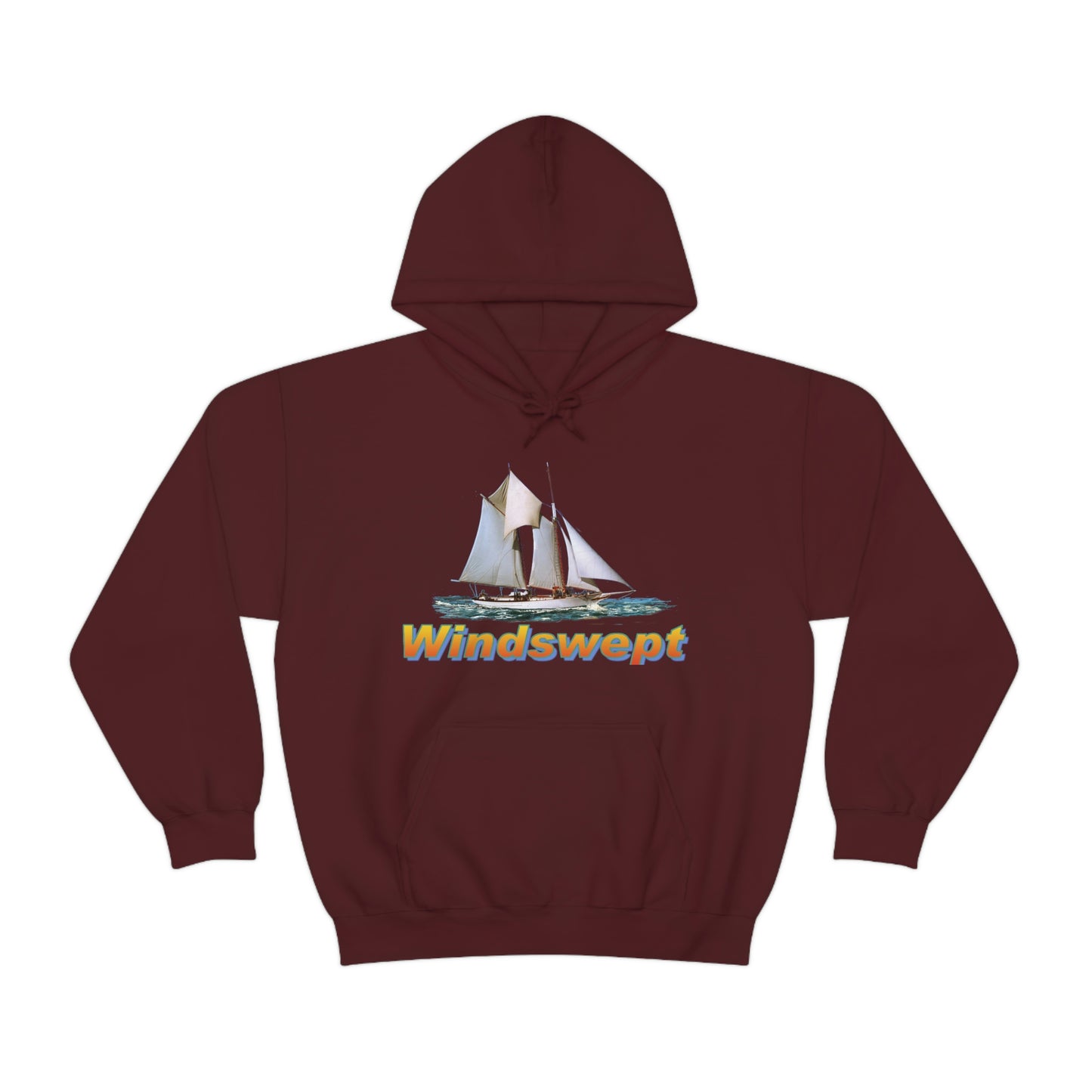 Unisex Heavy Blend™ Hooded Sweatshirt, Windswept, W.F. Aubrey Sailboat