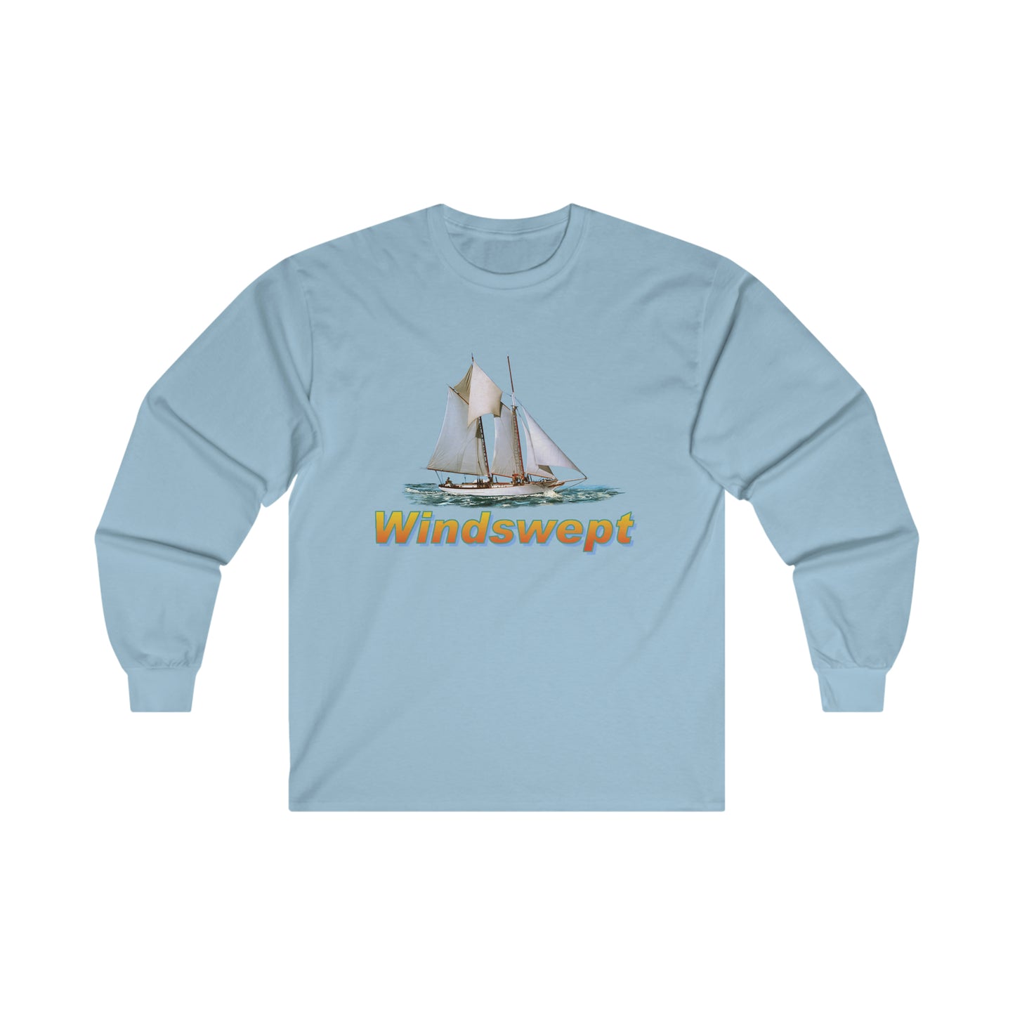 Ultra Cotton Long Sleeve Tee, W.H. Aubrey Sailboat.   By John Ryerson Bredin