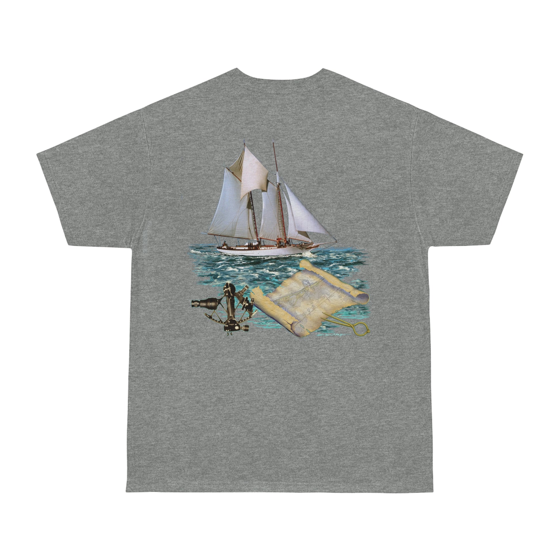 Windswept T-Shirt, Pocket Area William H Aubrey sailboat. Unisex Hammer™  T-shirt