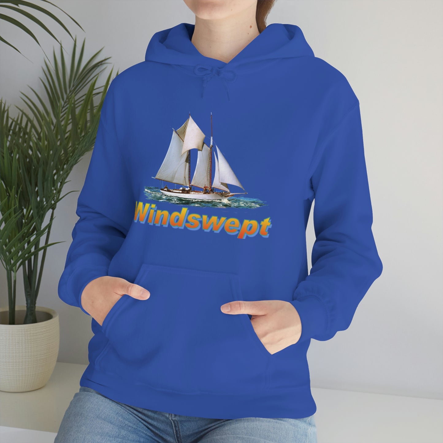 Unisex Heavy Blend™ Hooded Sweatshirt, Windswept, W.F. Aubrey Sailboat