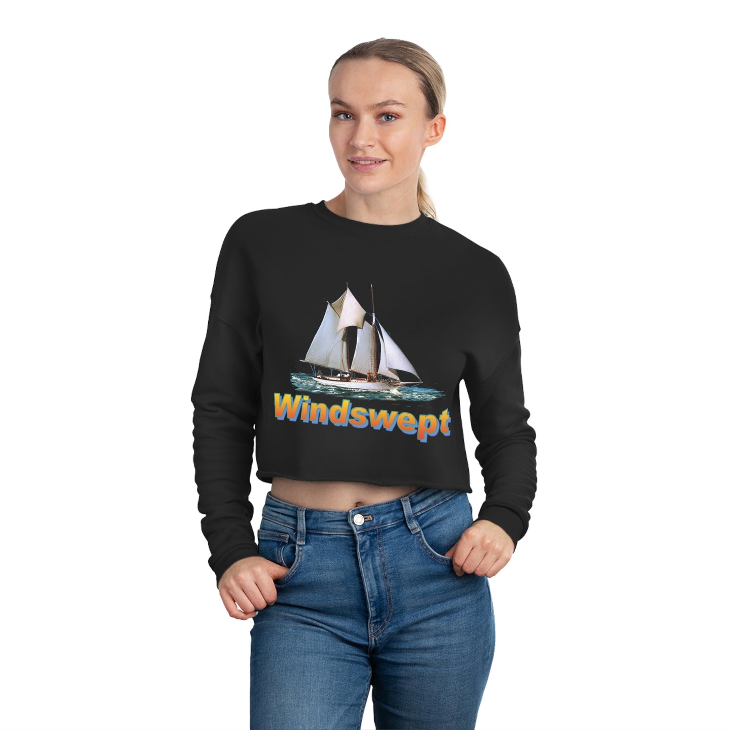 Women's Cropped Sweatshirt, W.H.Aubrey design by Jong Ryerson Bredin.