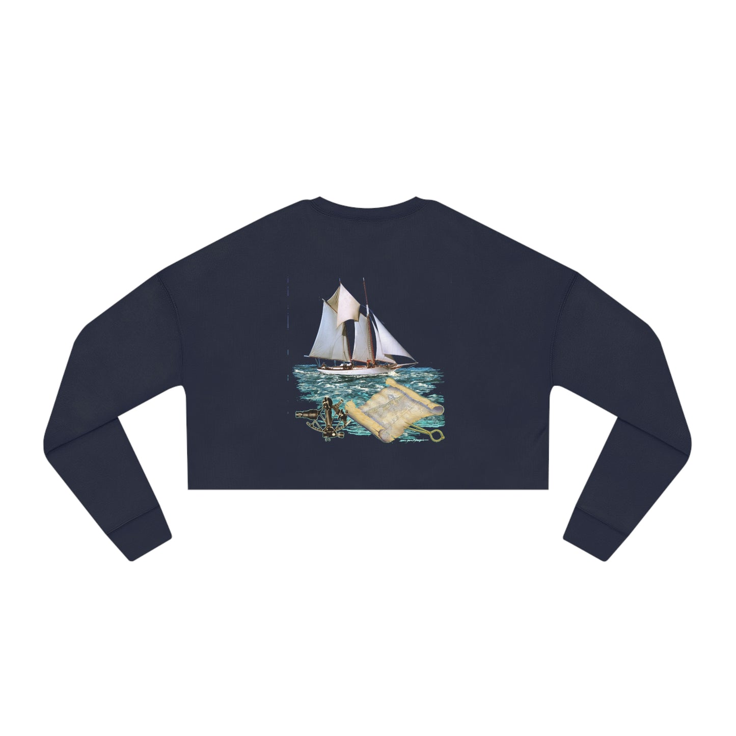 Women's Cropped Sweatshirt, W.H.Aubrey design by Jong Ryerson Bredin.