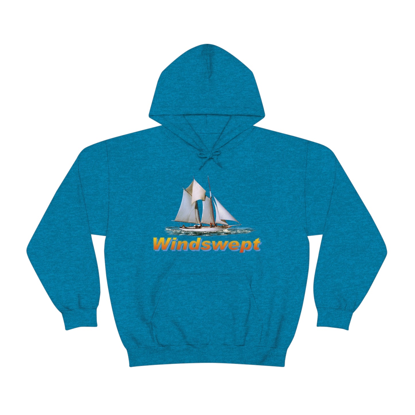 Unisex Heavy Blend™ Hooded Sweatshirt, Windswept, W.F. Aubrey Sailboat