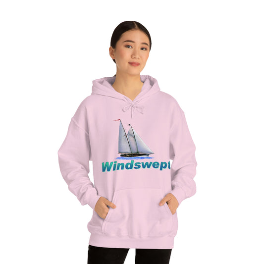 Unisex Heavy Blend™ Hooded Sweatshirt, Windswept, Mother Ocean design.