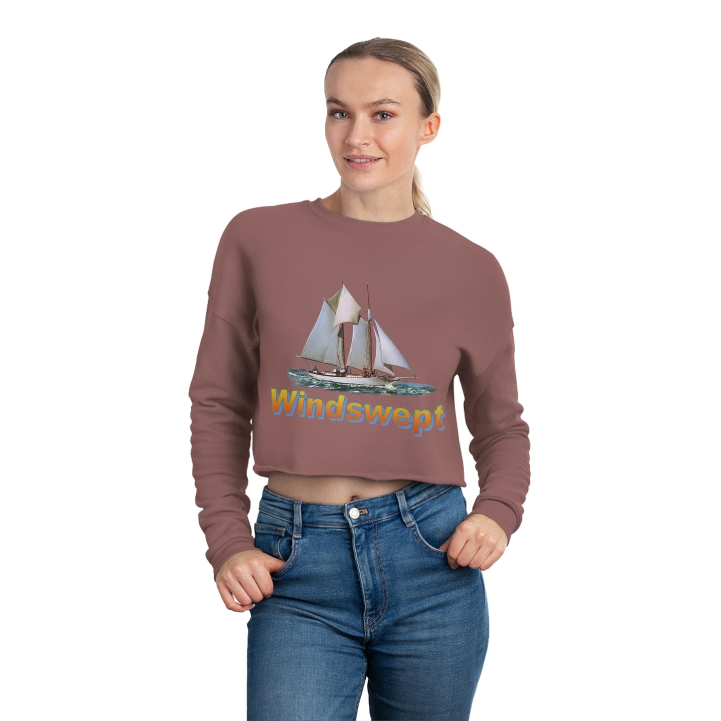 Women's Cropped Sweatshirt, W.H.Aubrey design by Jong Ryerson Bredin.