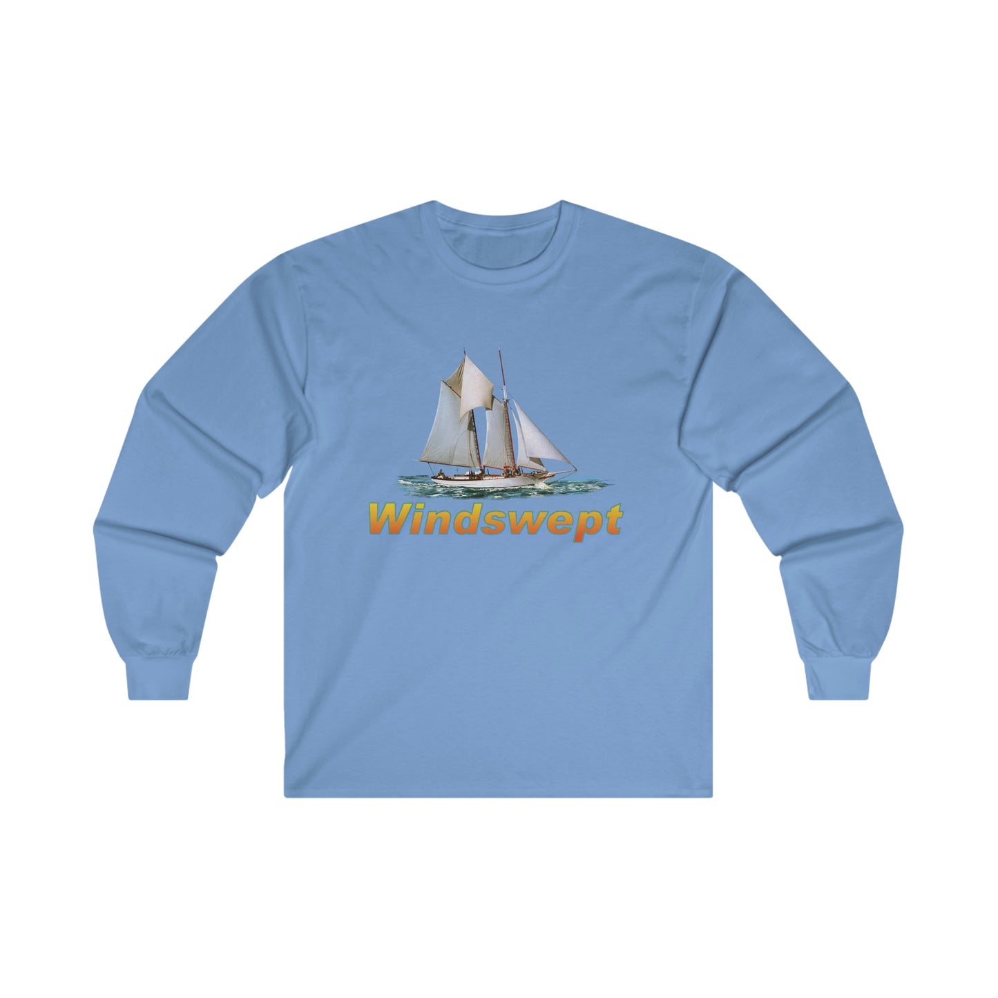 Ultra Cotton Long Sleeve Tee, W.H. Aubrey Sailboat.   By John Ryerson Bredin