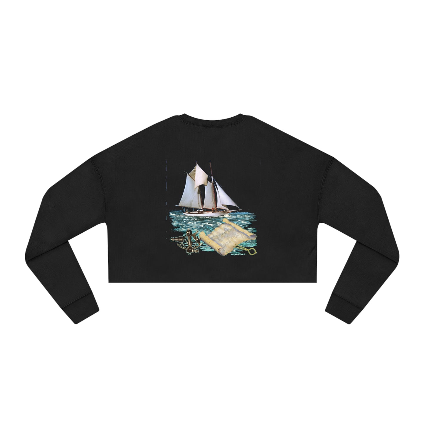 Women's Cropped Sweatshirt, W.H.Aubrey design by Jong Ryerson Bredin.