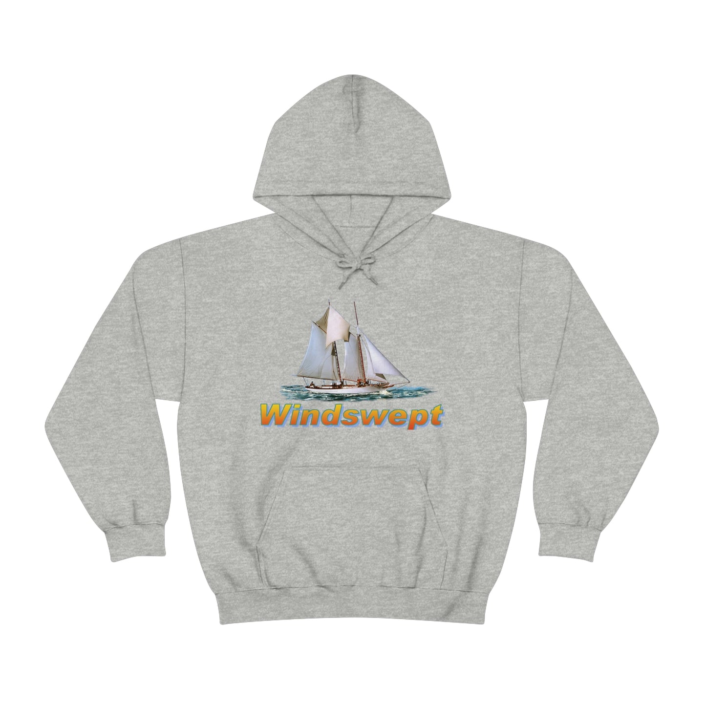 Unisex Heavy Blend™ Hooded Sweatshirt, Windswept, W.F. Aubrey Sailboat