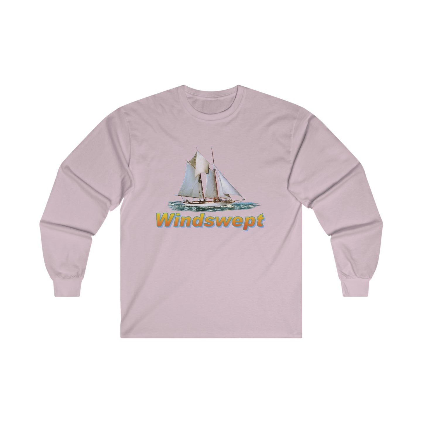 Ultra Cotton Long Sleeve Tee, W.H. Aubrey Sailboat.   By John Ryerson Bredin